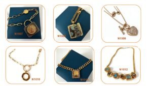 24k gold plated diamond necklace for women – waterproof & tarnish free daily jewelry（wholesales）