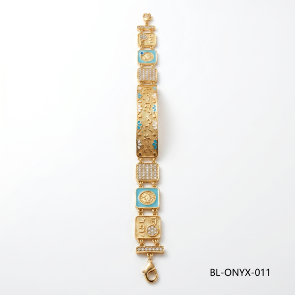 Wholesale 24K Gold Enamel Arabic Heritage Bracelet Dubai