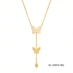 Wholesale 24K Gold Matte Finish Butterfly Necklace for Egypt