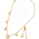 Wholesale 24K Gold Matte Finish Butterfly Necklace for Egypt