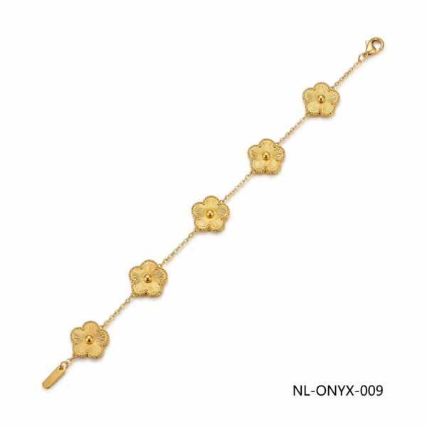 Wholesale 24K Gold 5-Flower Bracelet for Egypt Market