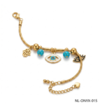 24K Gold Arabic Calligraphy Evil Eye Coin Necklace B2B Supplier