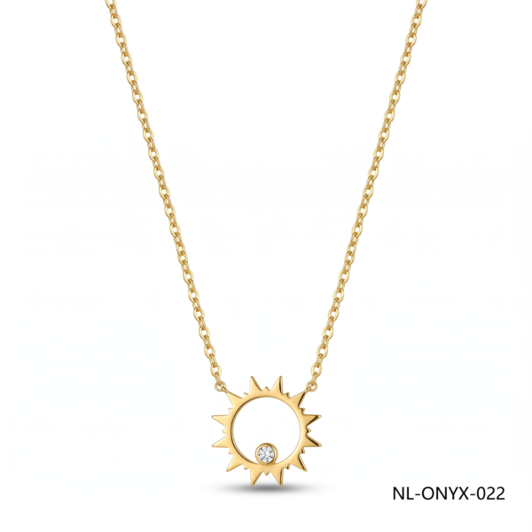 Wholesale 24K Gold Sunburst Pendant Necklace with Zircon Egypt