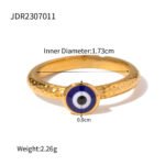 Enamel Evil Eye Gold Ring B2B1