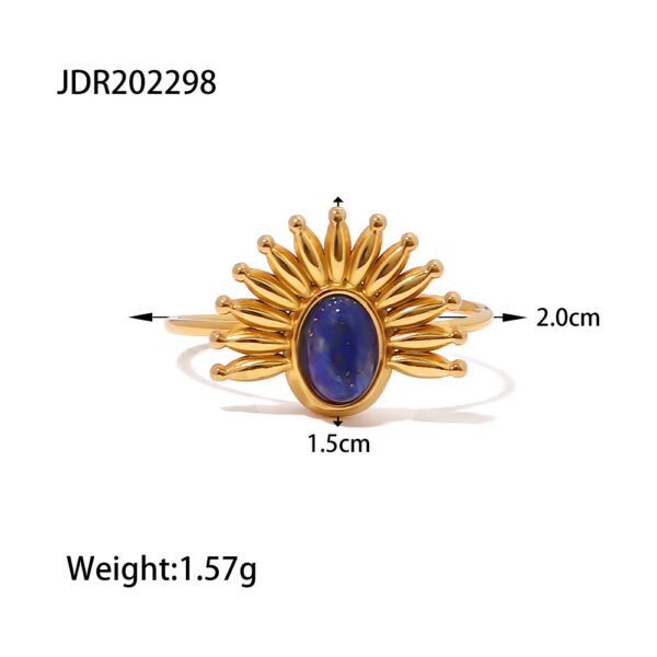 Enamel Evil Eye Gold Ring B2B4