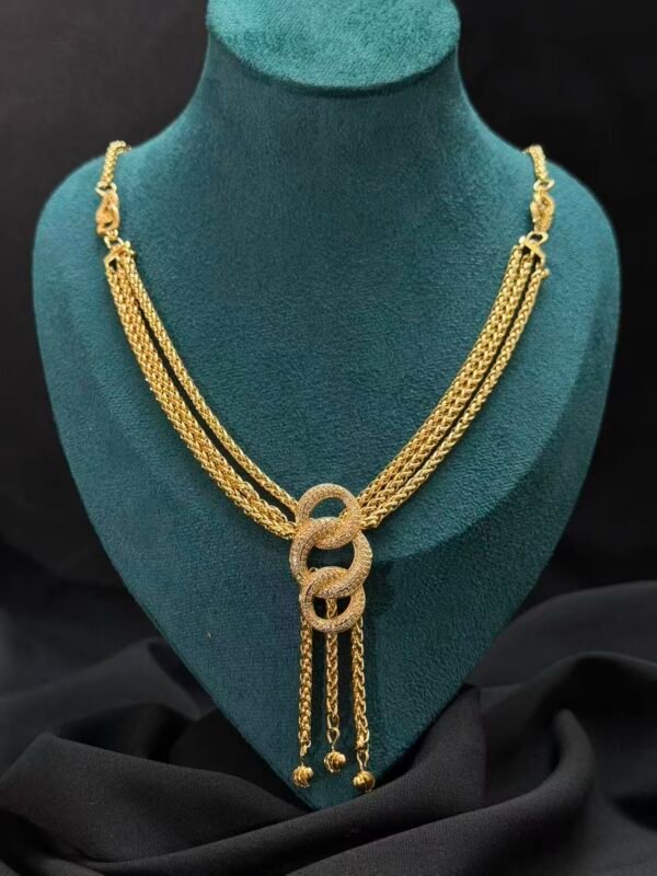Wholesale 24K Gold Plated Heavyweight Chunky Cuban Chain Double Y Drop Lariat Necklace Iced Out Bar Stations B2B Guangzhou Factory