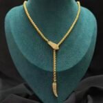 Wholesale 24K Gold Plated Heavyweight Chunky Cuban Chain Double Y Drop Lariat Necklace Iced Out Bar Stations B2B Guangzhou Factory