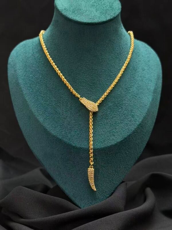 Wholesale 24K Gold Plated Heavyweight Chunky Cuban Chain Double Y Drop Lariat Necklace Iced Out Bar Stations B2B Guangzhou Factory