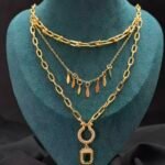 Wholesale 24K Gold Plated Heavyweight Chunky Cuban Chain Double Y Drop Lariat Necklace Iced Out Bar Stations B2B Guangzhou Factory