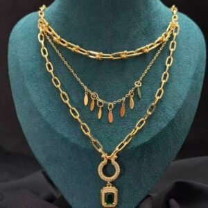 Wholesale 24K Gold Plated Heavyweight Chunky Cuban Chain Double Y Drop Lariat Necklace Iced Out Bar Stations B2B Guangzhou Factory
