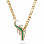 Wholesale 24K Gold Plated Iced Out Crocodile Alligator Animal Statement Jewelry Set Necklace Bracelet Ring B2B Guangzhou Factory
