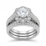 Wholesale Dubai style chunky zircon ring, 24K gold plated waterproof jewelry.